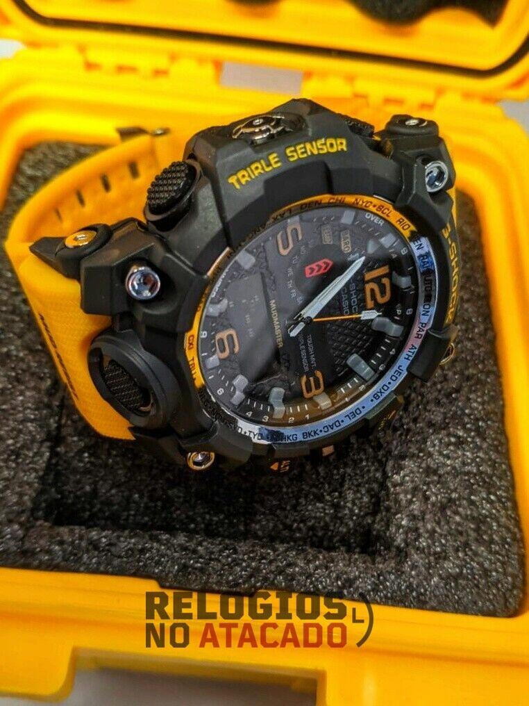Comprar G-shock mudmaster Abobora/preto- Linha Gold a prova dagua
