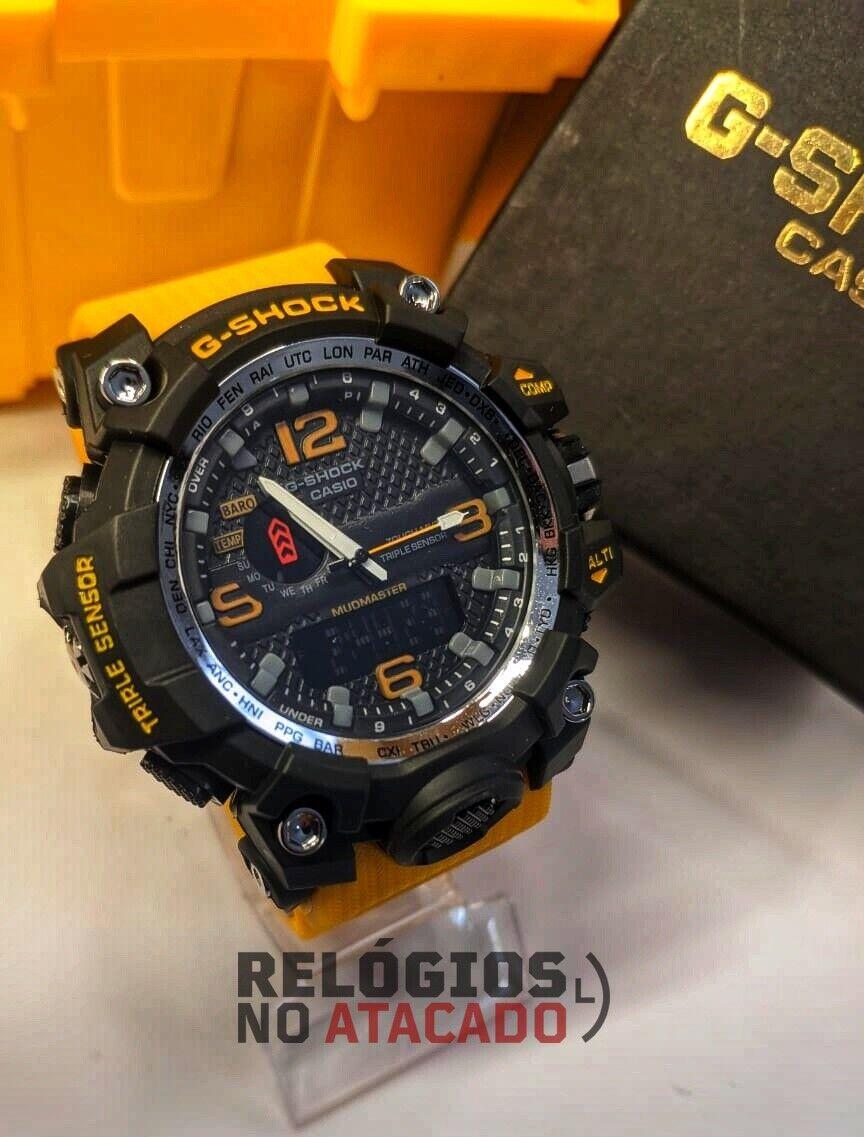 Comprar G-shock mudmaster Abobora/preto- Linha Gold a prova dagua