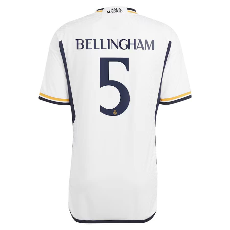 Men's Adidas Real Madrid Jude Bellingham 23/24 Home Replica Jersey