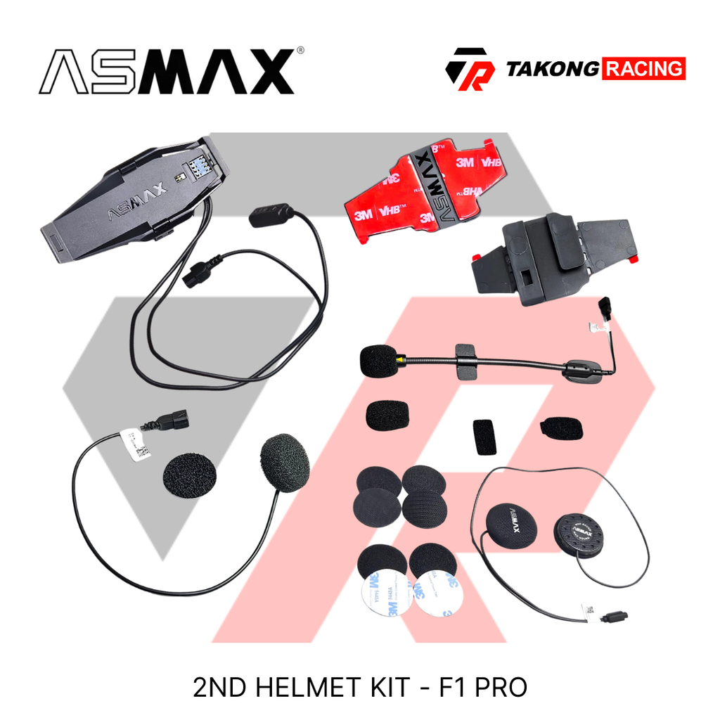 ASMAX Intercom 2nd Helmet Kit - F1 Pro – Takong Racing (Riding