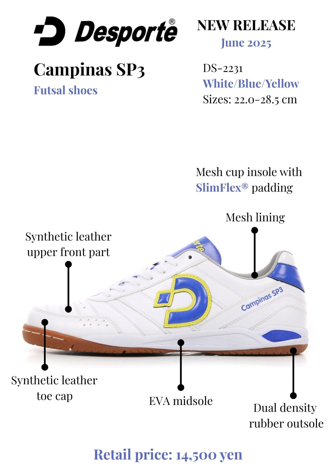 Desporte Campinas SP3 DS-2231 – Futsal Chuteiras