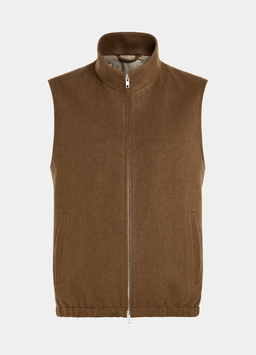 LIDNM】CASHMERE HARD MILLED ZIP VEST 【公式通販】