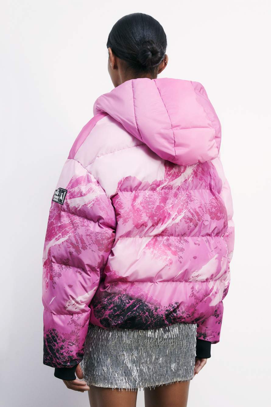 Chimeric Mountains oversized down jacket | Pink | Patrizia Pepe