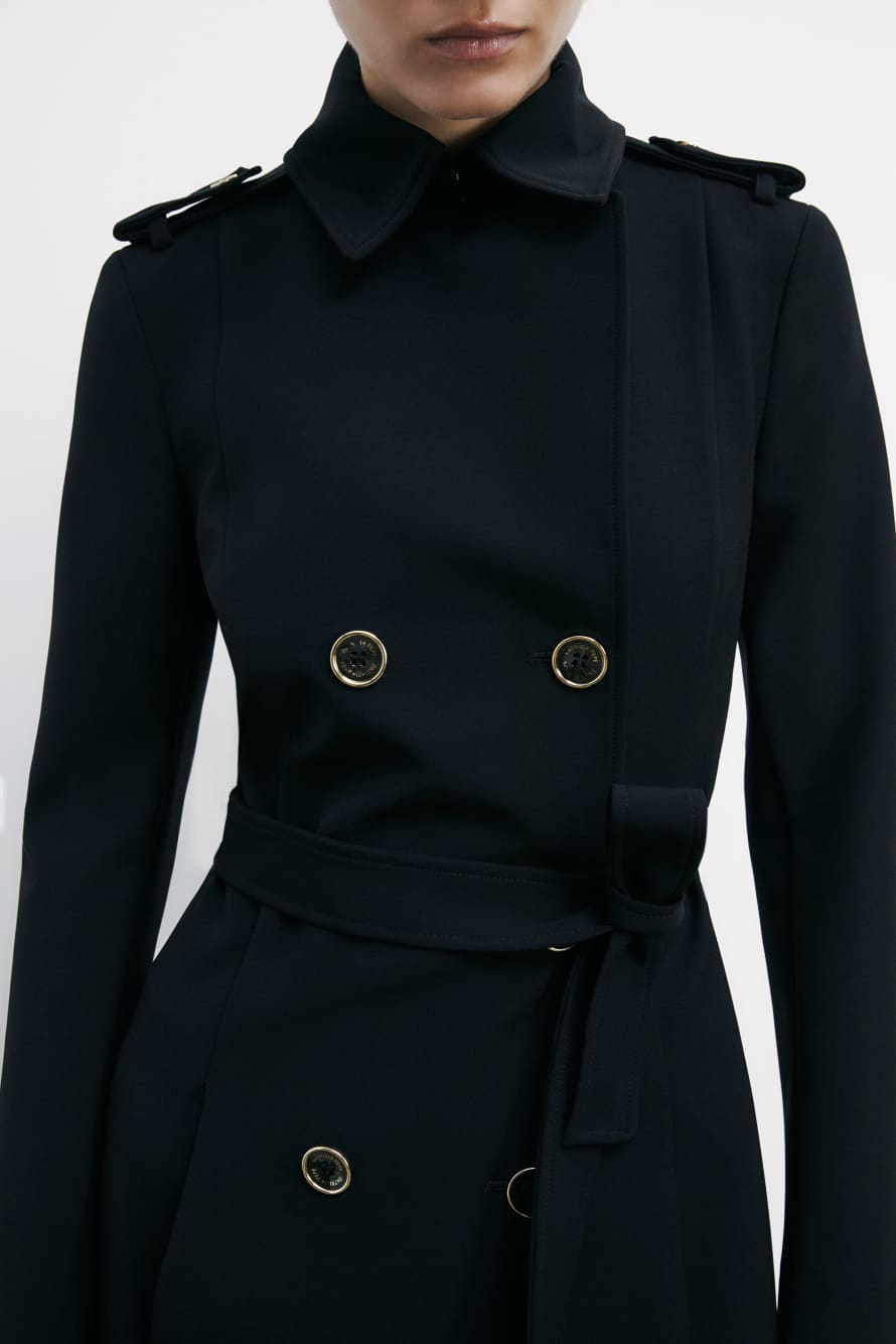 Black Trench coat for women | Patrizia Pepe