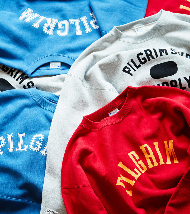 Champion × Pilgrim Surf+Supply『Reverse Weave Crew Neck Sweatshirt