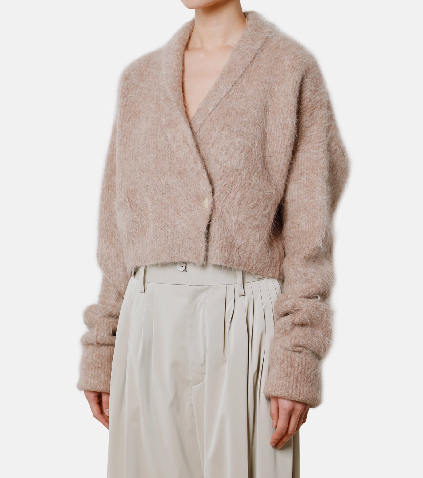 アイレネ - IRENE | Alpaca Shaggy Middy Cardigan-Light | RESTIR