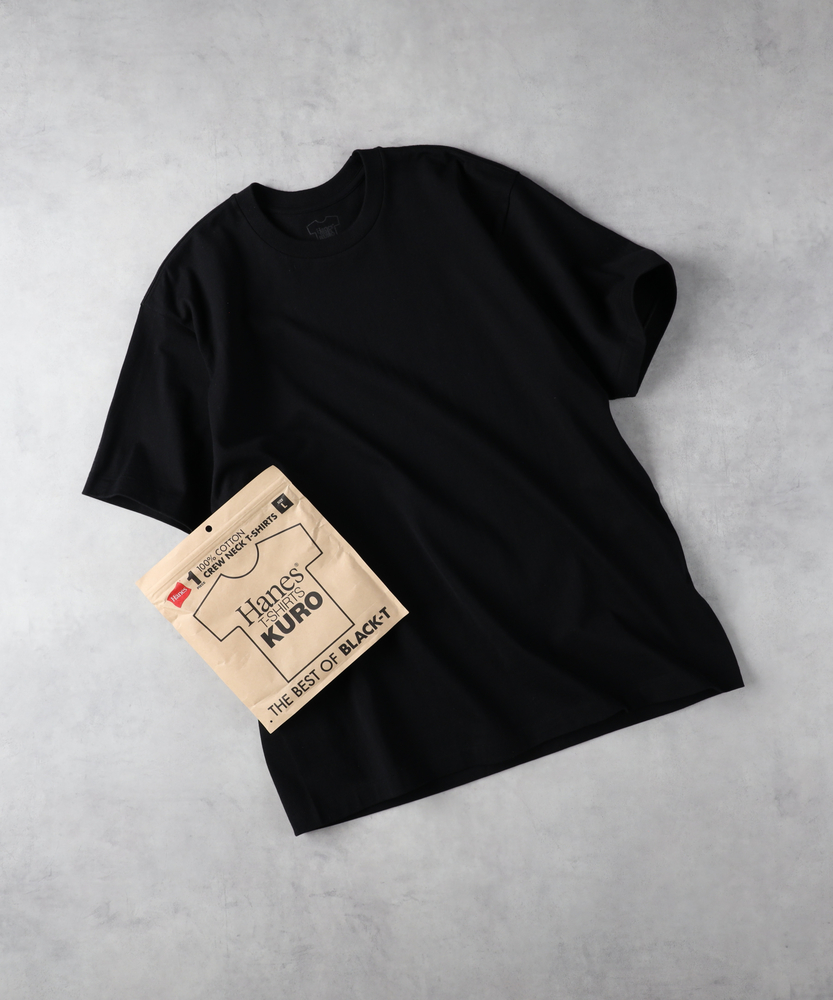 KURO」クルーネックTシャツ/S-XLサイズ(L ブラック): トップス｜Right