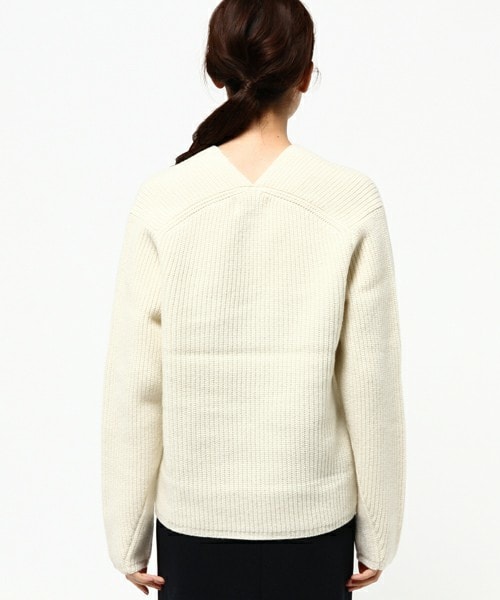 CLANE（クラネ）の「CLANE Vネックバックドロップニット（ニット