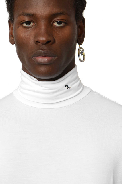 RAF SIMONS RS Hand Sign Turtleneck Top White - Wrong Weather