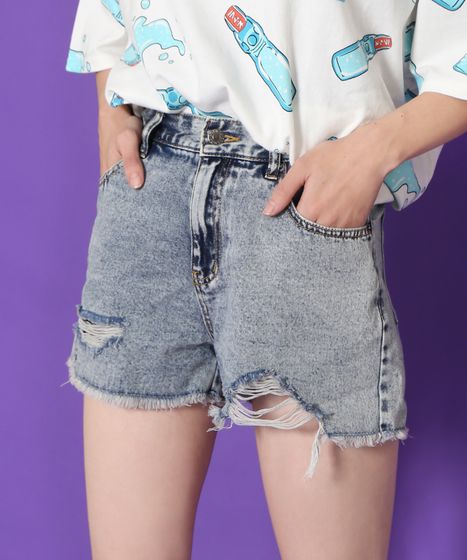ダメージデニムショートパンツ[商品：PN24T-001] - PUNYUS Online