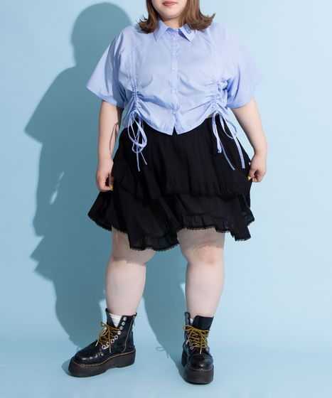 アシンメトリーミニスカート[商品：PN25SS-062] - PUNYUS Online Store