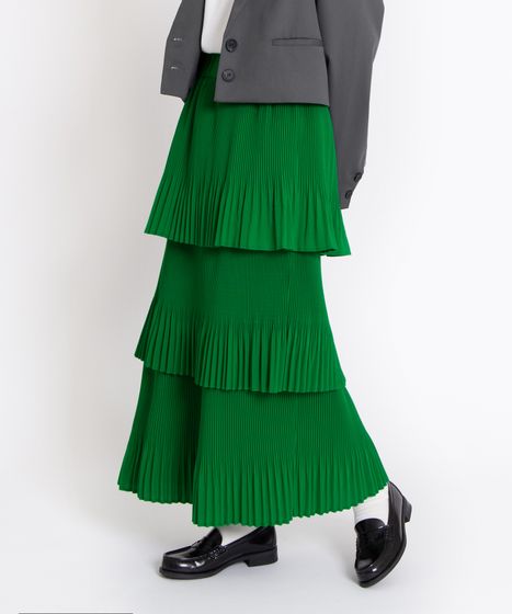 プリーツティアードロングスカート[商品：PN23AW-011] - PUNYUS Online