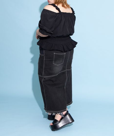 デザインデニムロングスカート[商品：PN23AW-013] - PUNYUS Online