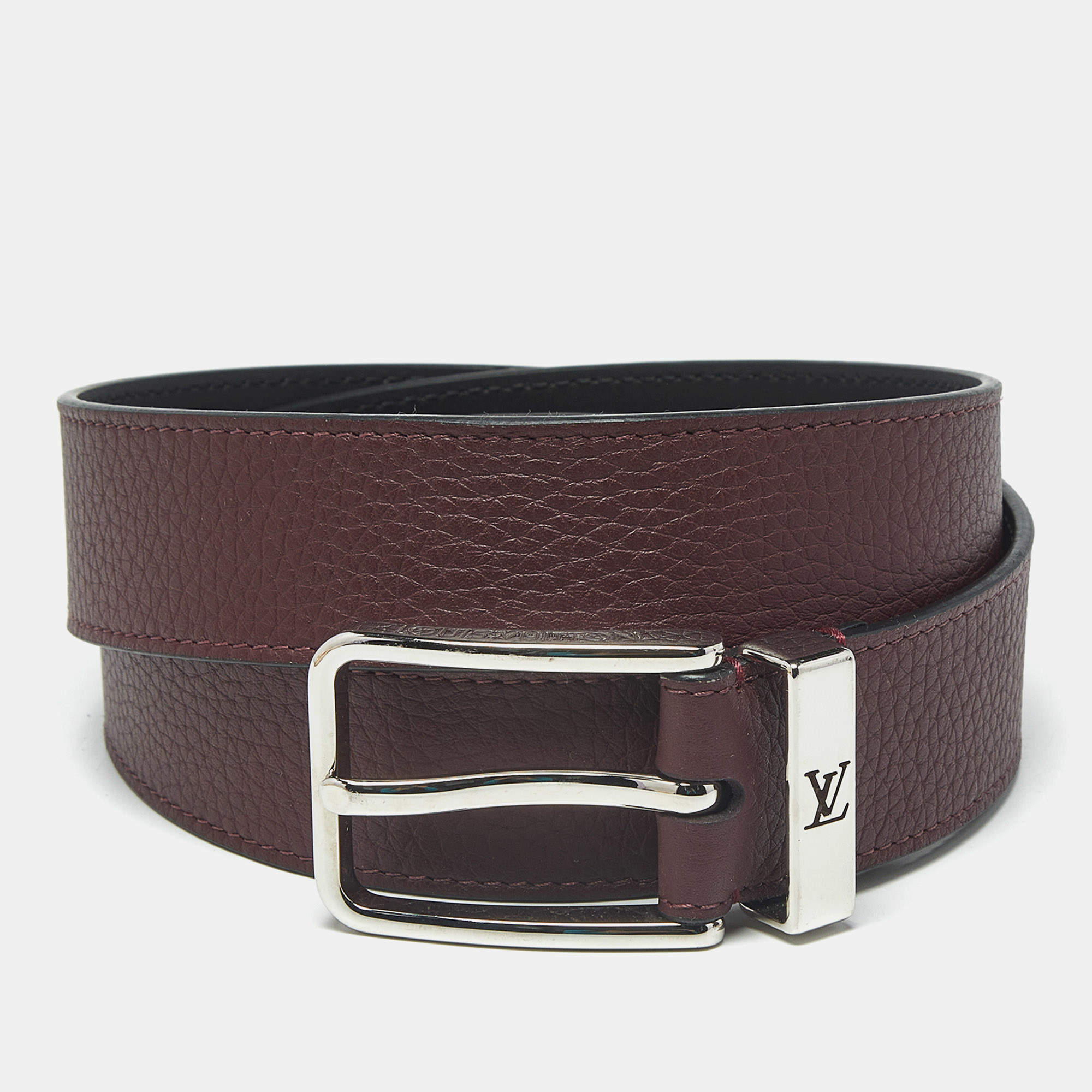 Louis Vuitton x Supreme Red Monogram Leather LV Initiales Belt 90