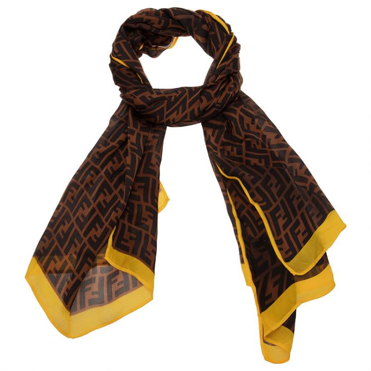 Fendi Yellow Zucca Silk Scarf Fendi | TLC US