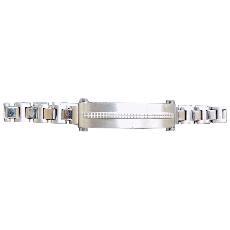 Montblanc Stainless Steel Link Bracelet. For Sale at Ruby Lane