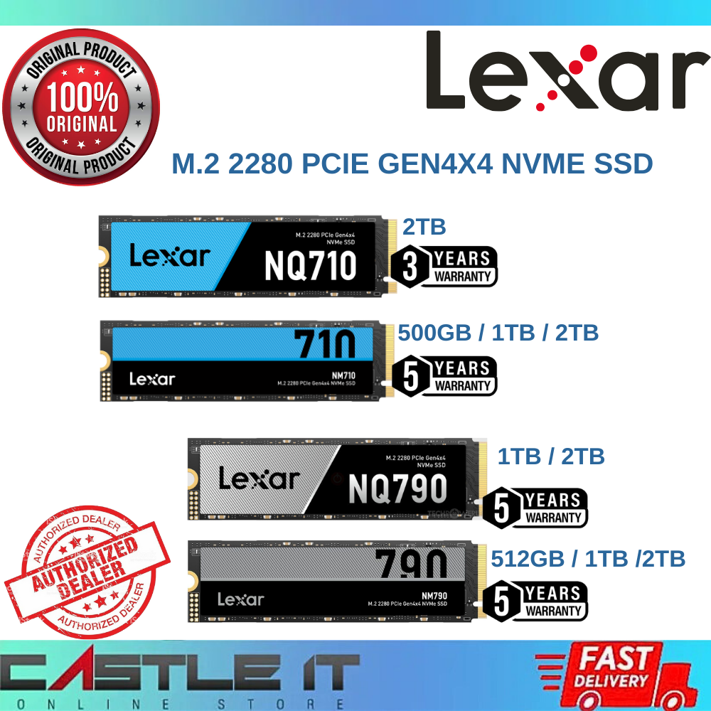 LEXAR NM710 500GB 1TB 2TB SSD NVME GEN4 M.2 2280 PCIe Gen4x4 NVMe