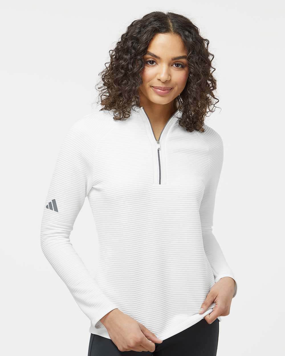 Adidas A589 Women's Spacer Quarter-Zip Pullover - T-shirt.ca