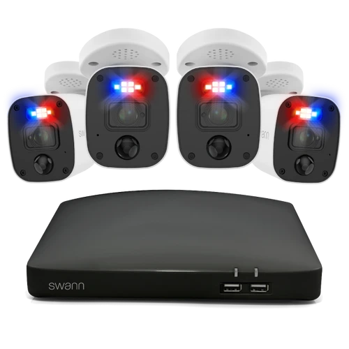 Home 4 Camera 8 Channel 4K Ultra HD DVR 1TB HDD Security System
