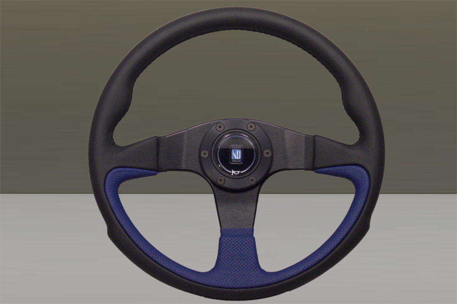 Nardi Challenge Black Blue Steering Wheel | MrSteeringWheel