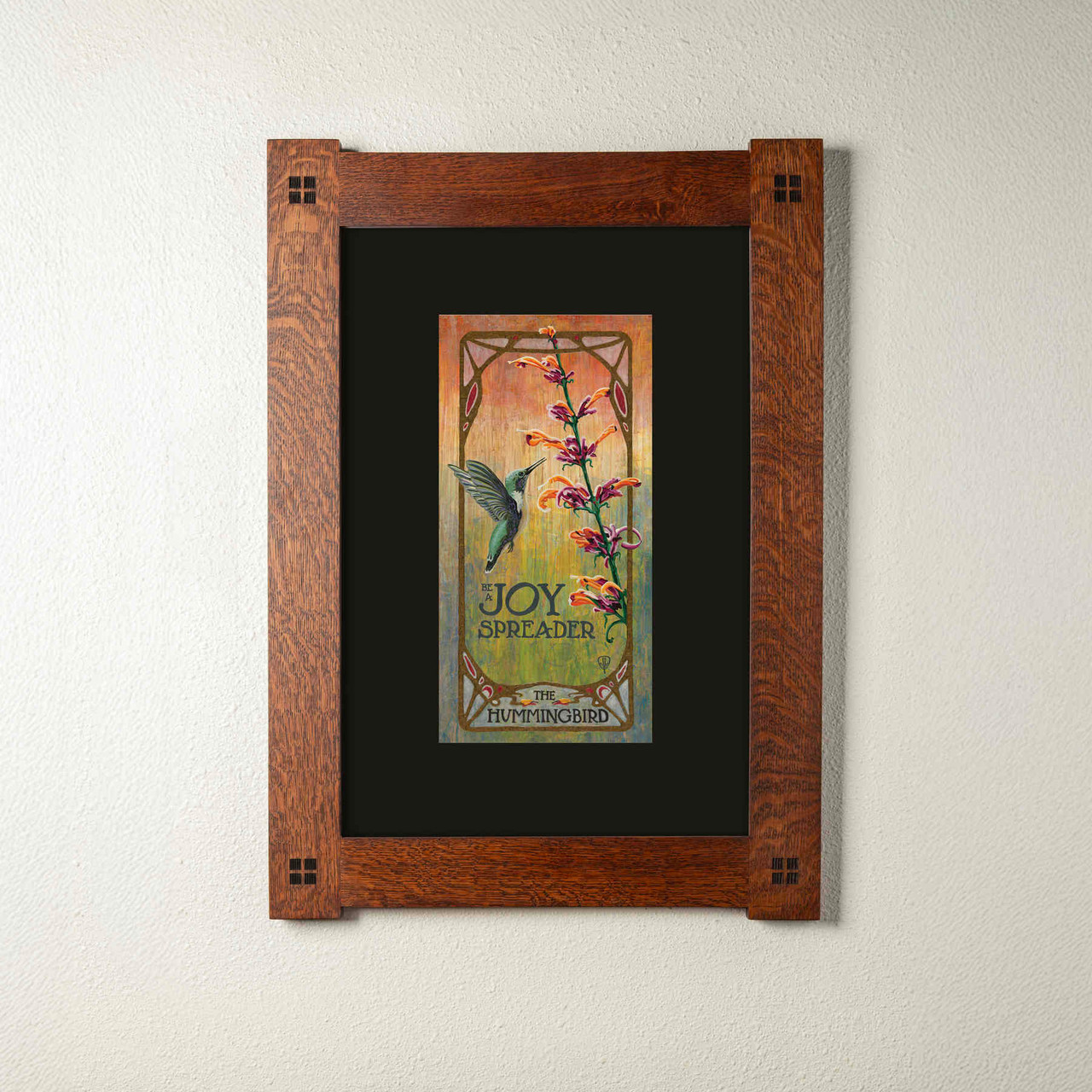 Joy | Art Nouveau Hummingbird Art Print
