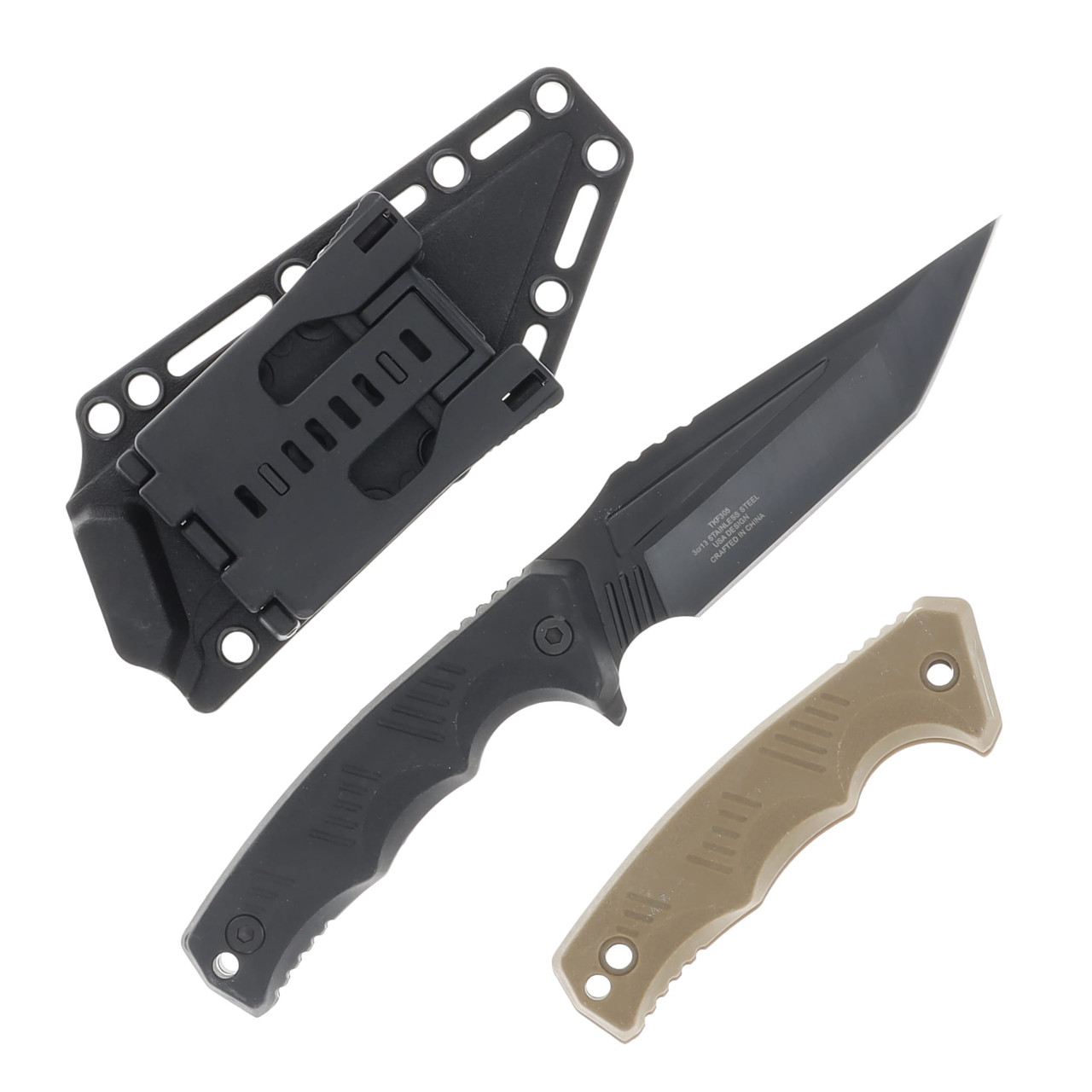 Takumitak Reaper Fixed Blade Knife FRN 4.5in Plain Black Oxide