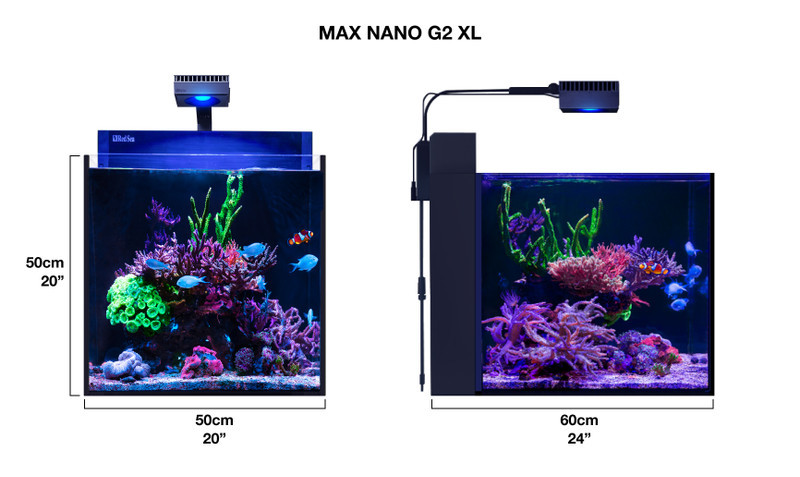 Red Sea MAX Nano G2 XL Aquarium with White Cabinet