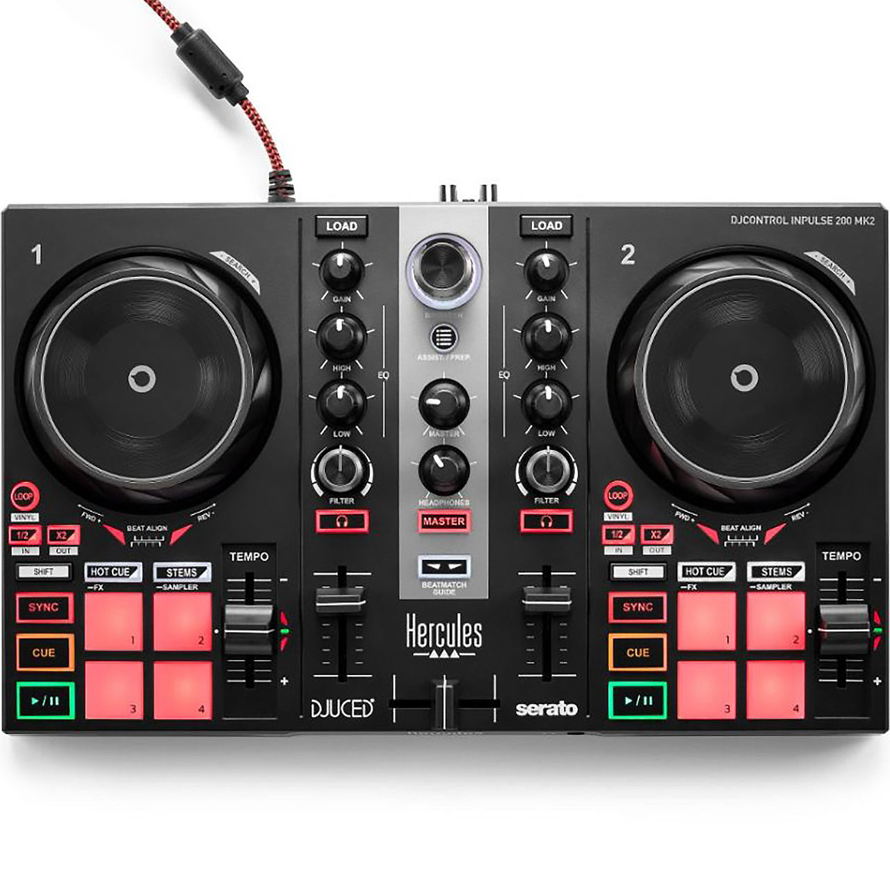 Hercules DJControl Inpulse 200 MK2 - Portable 2-Channel DJ