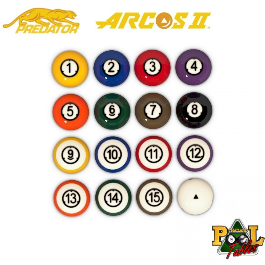 Predator Arcos II Billiard Ball Set | Premium Billiard Balls