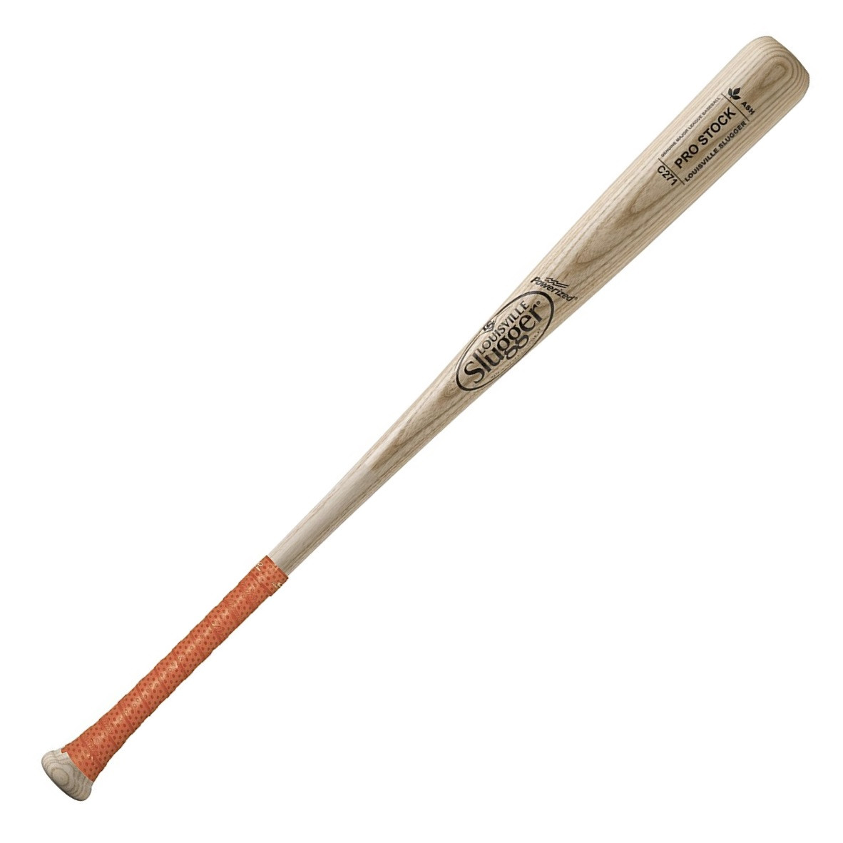 Louisville Slugger Pro Stock Wood Bat C271 Natural with Orange