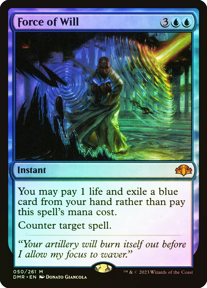 旧枠初版意志の力⁄Force of Will MTG 非FOILアライアンス 旧枠 意志