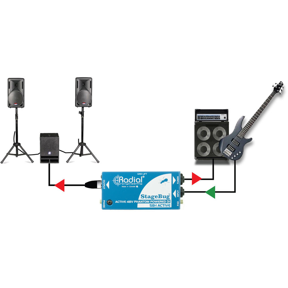 Radial StageBug SB-1 Active Acoustic Direct Box | FrontEndAudio.com