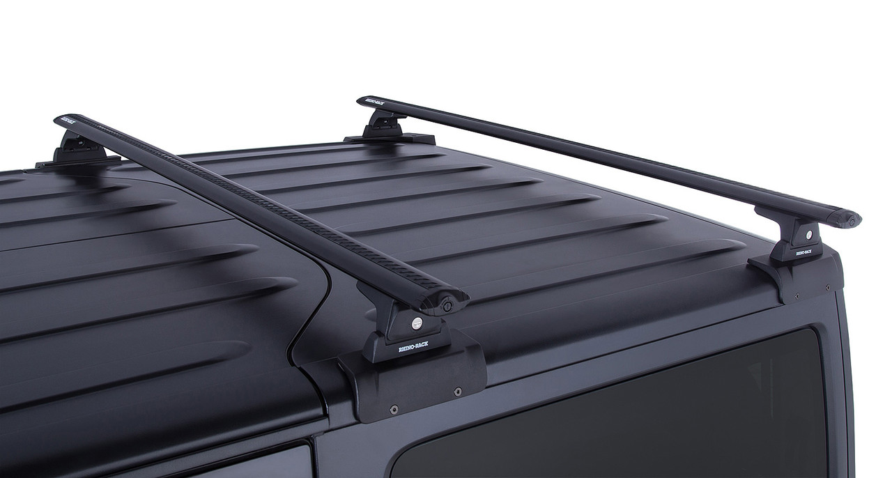 Rhino Rack Vortex RLT600 Black 2 Bar Backbone Roof Rack for 2 Door