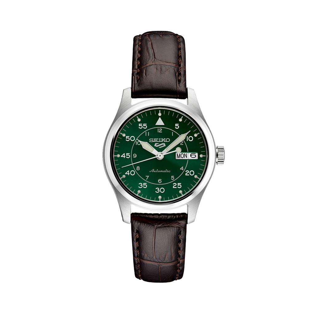 Seiko 5 Sports Automatic 36mm Watch with Green Dial #SRPJ89