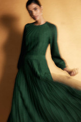 Lumia Metallic Knit Dress Dark Emerald - Welcome to the Fold LTD