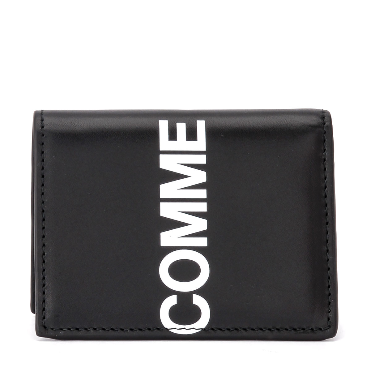 Portafogli Comme Des Garçons Wallet Huge Logo in pelle nera | H-Brands