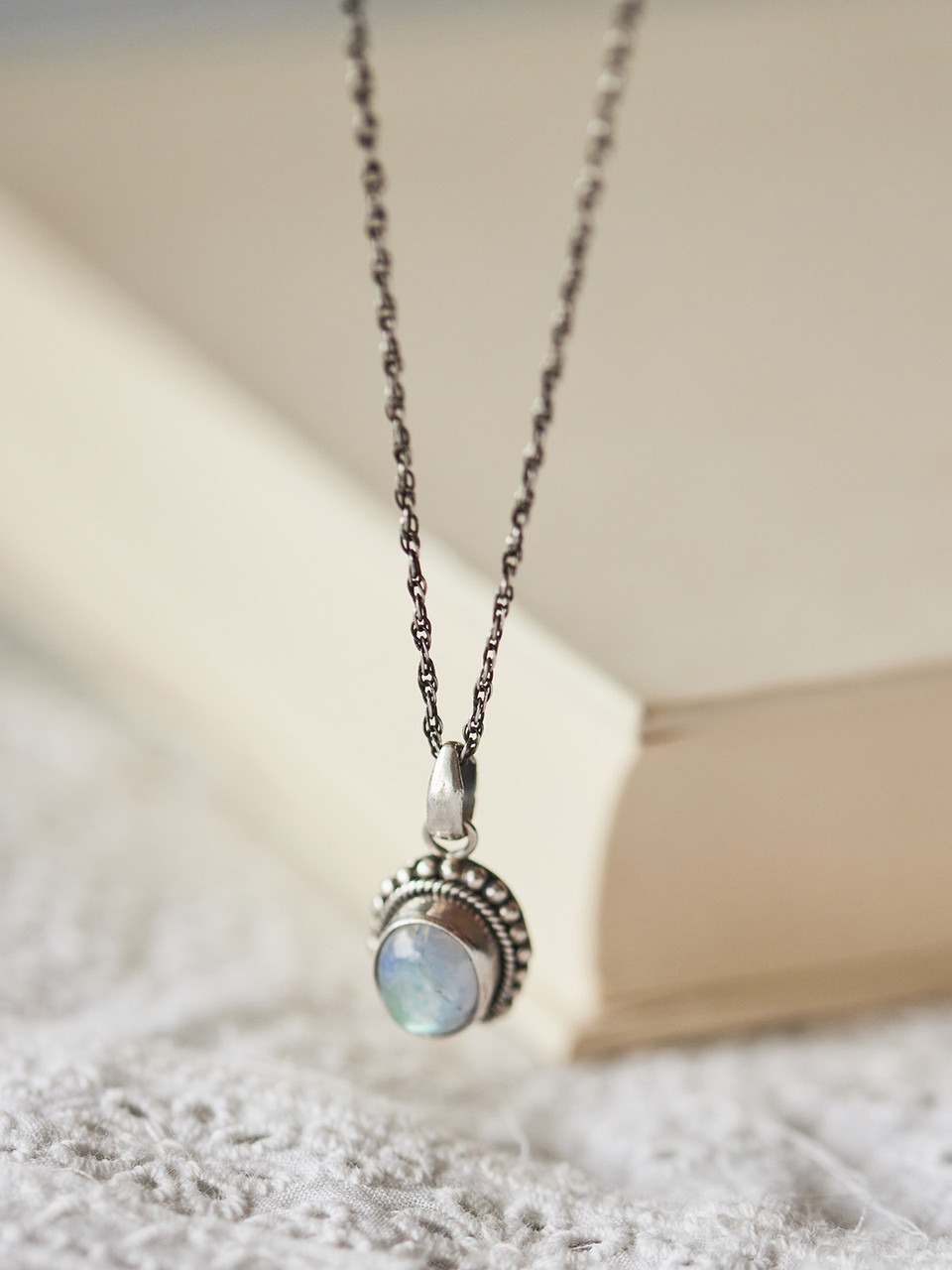 Silver Moonstone Necklace | Shop Beautiful Designs by April Cornell