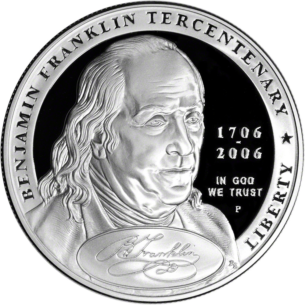 2006 P US Ben Franklin Founding Father Commem Proof Silver $1