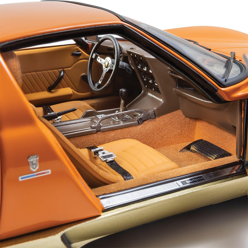 Lamborghini Miura P400 Orange/Gold Diecast Model Car | Kyosho