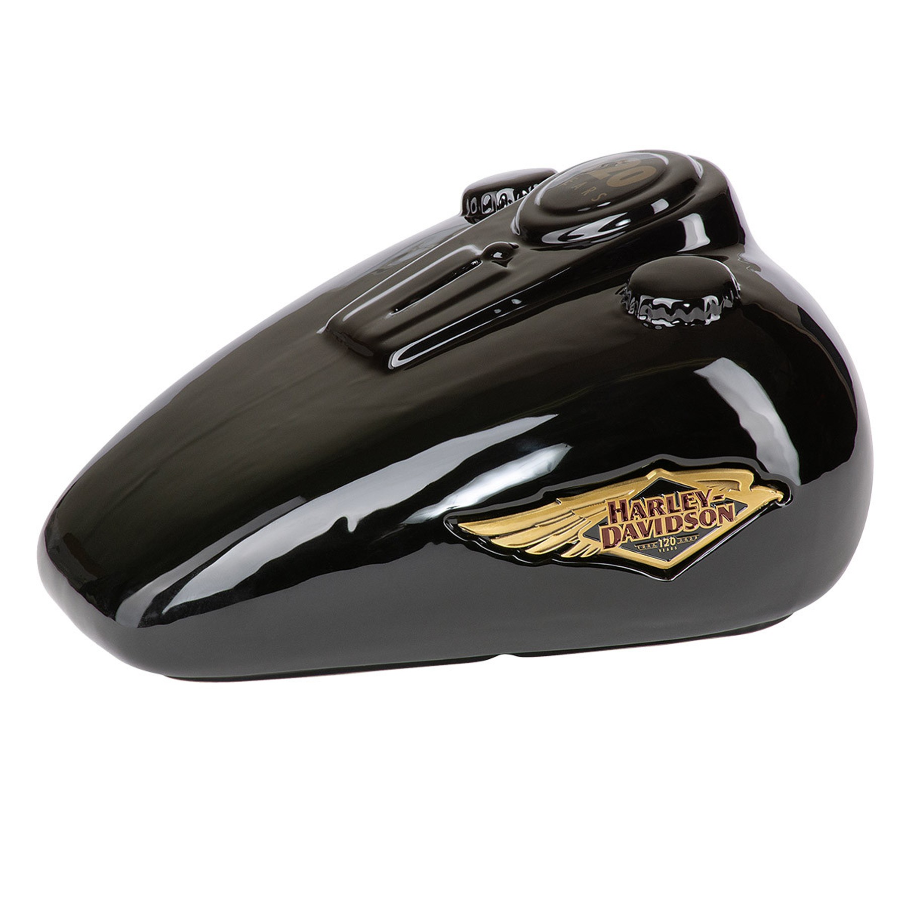 Harley-Davidson® Black Ceramic Gas Tank Bank 120th Anniversary