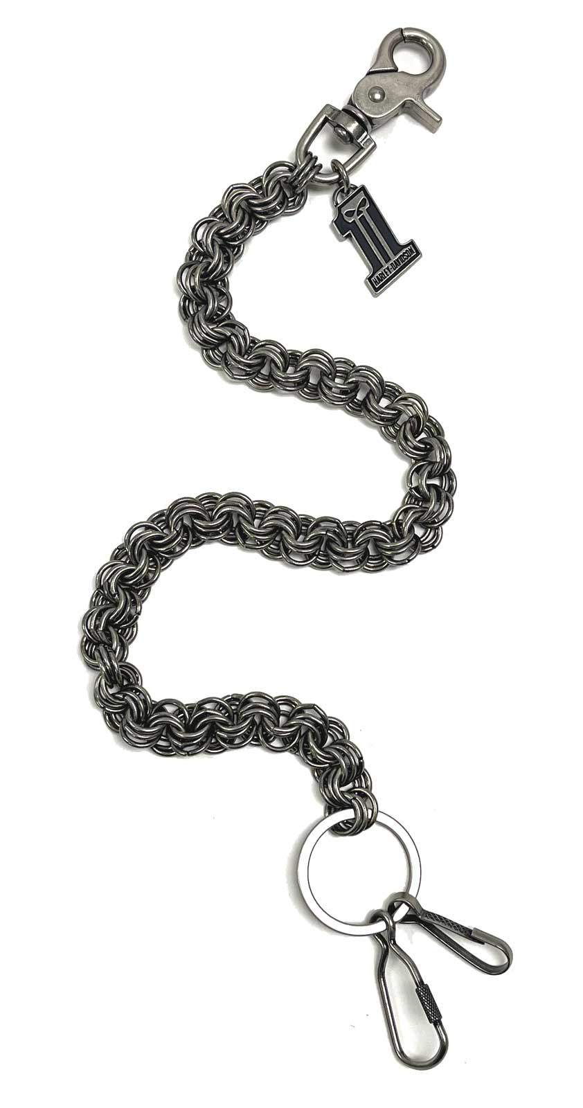 Harley-Davidson® Men's #1 Skull 24 inch Wallet Chain, Antique