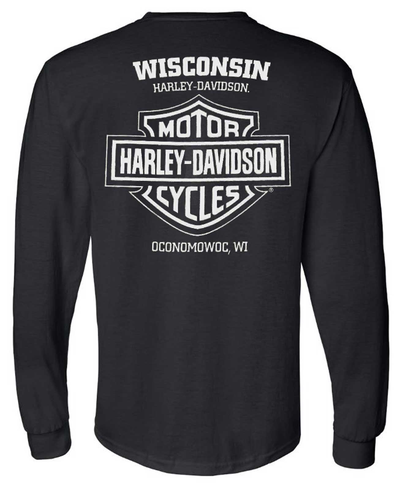 Harley-Davidson® Men's Distressed Ragged Skull Crew-Neck Long