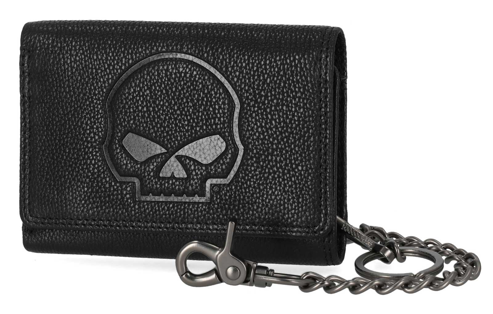 Harley-Davidson® Men's Skull Embossed Medium Biker Chain Leather