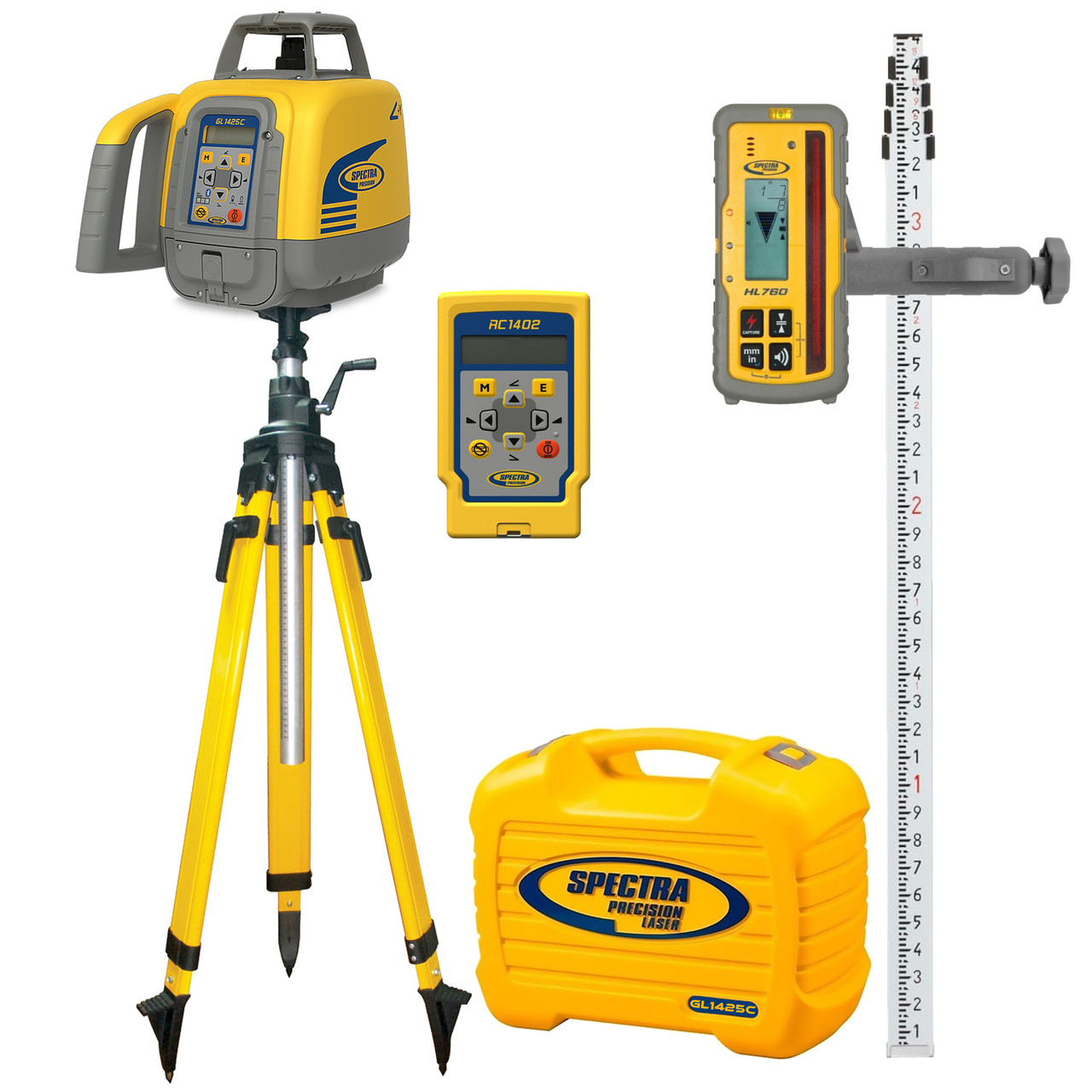 Spectra GL1425C Dual Grade Laser Package with Deluxe Receiver
