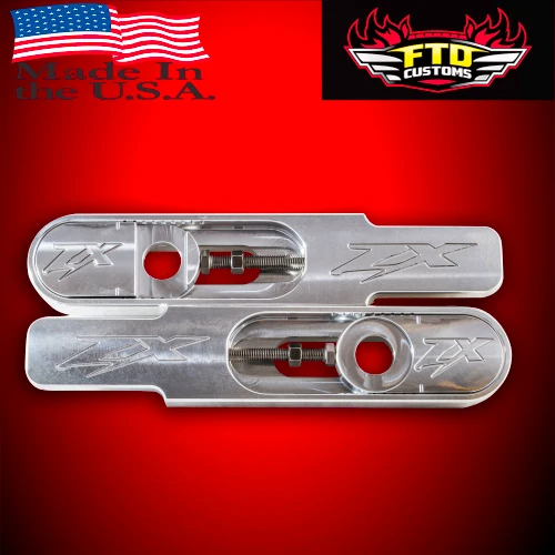 Kawasaki ZX-9R Swingarm Extensions - Raw Finish - Engraved