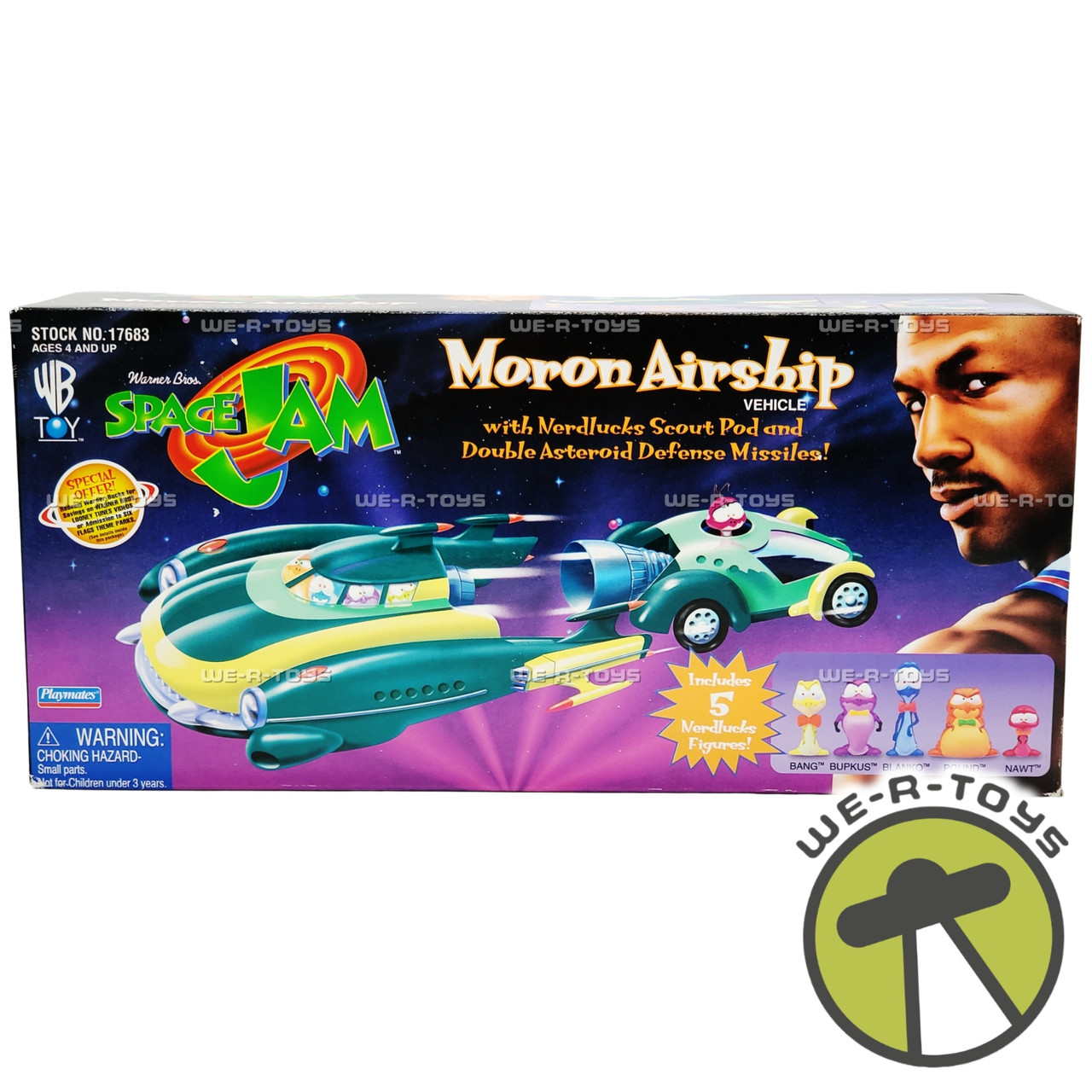 Space Jam Moron Airship Vehicle & 5 Nerdlucks Figures 1996