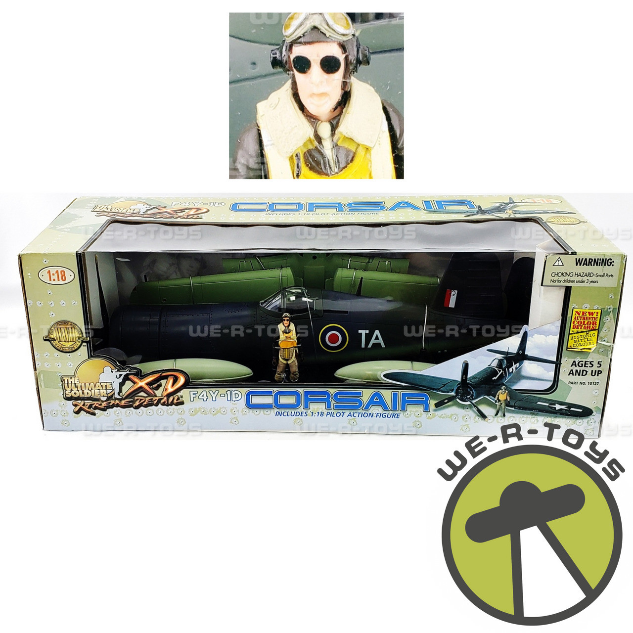 Ultimate Soldier 1:18 Corsair F4Y-1D WWII Plane With Pilot Action