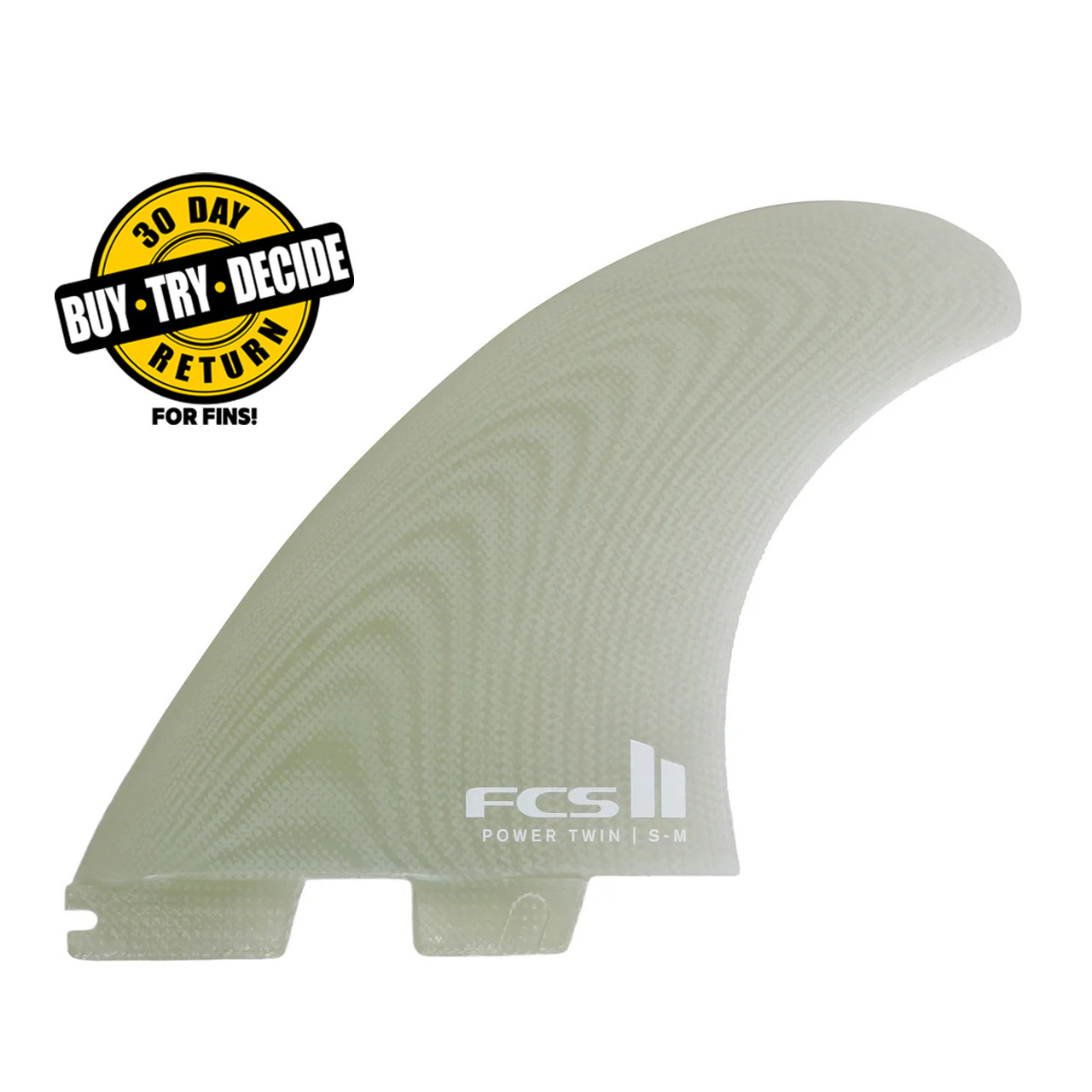FCS II Power Twin + 1 Fin Set Small-Med - USEDSURF