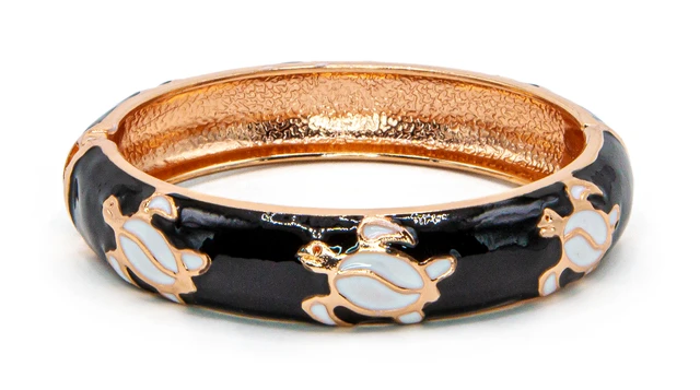 Large Island Bangle - Honu Design: Red