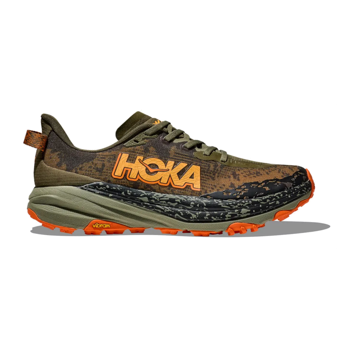 メル HOKA Men's Speedgoat 6 Antique Olive/Squash Trail Running Shoes
